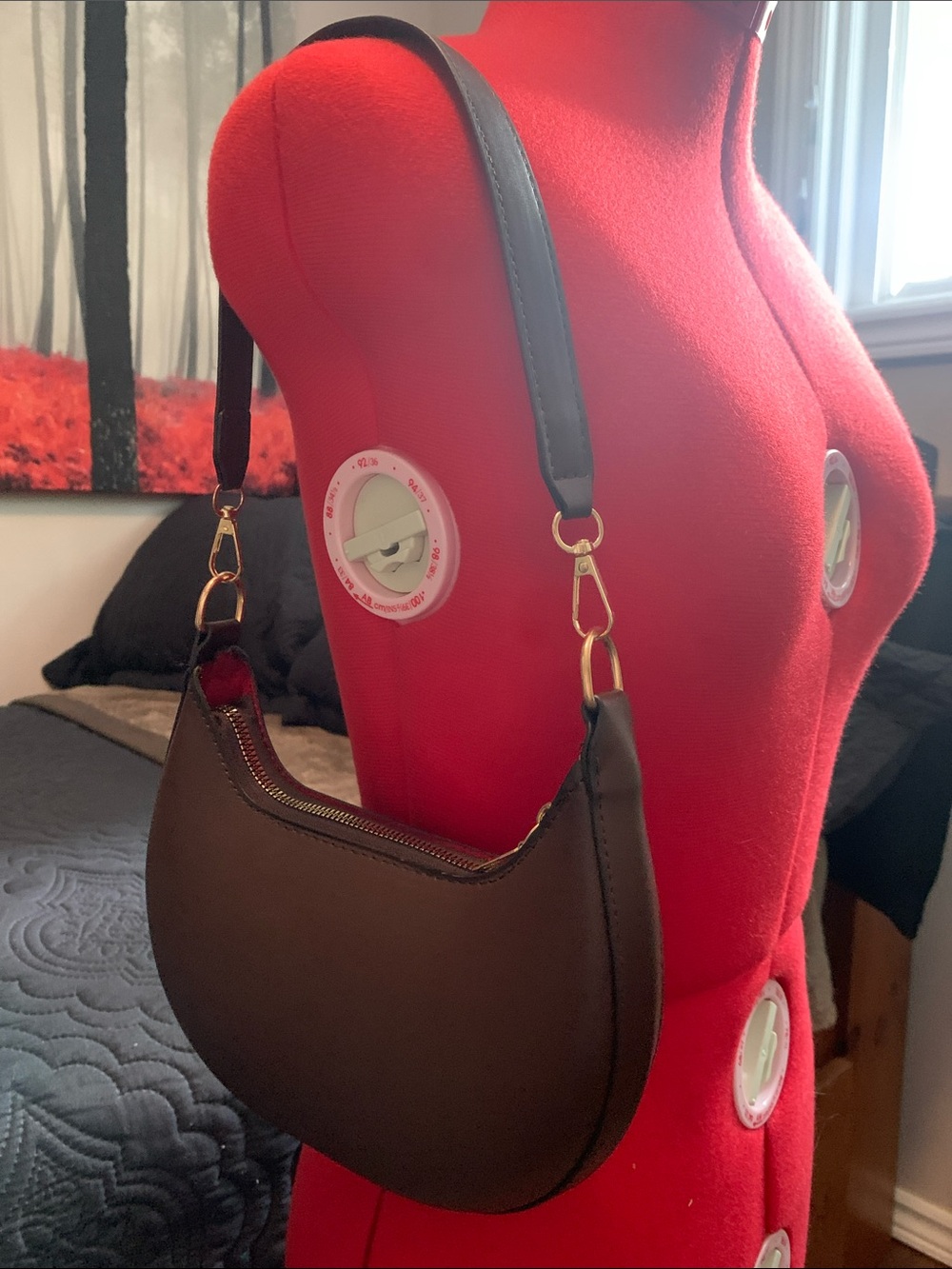 Brown Crescent Shoulder Bag - Women - Picture 2 of 2